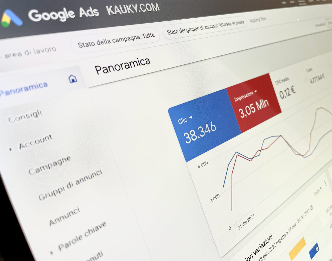 Gestione Campagne Google Ads - KAUKY Web Marketing Agency